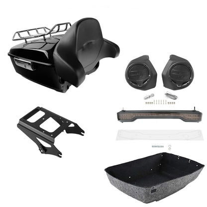 Trunk Luggage Backrest Light Rack Speakers for Harley Touring (2009–2013)