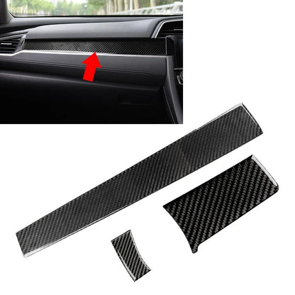 3Pcs Carbon Dashboard Center Console Cover for Honda Civic (2016–2021)