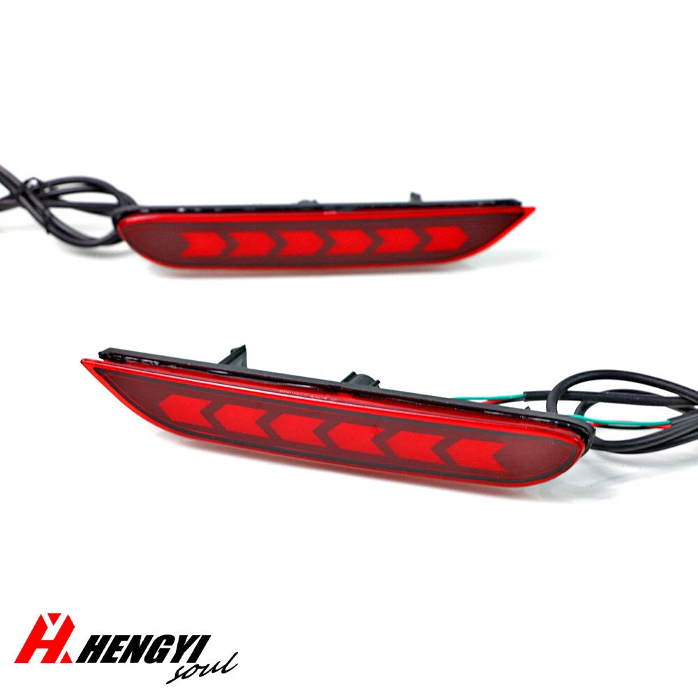 Pair Red LED Rear Bumper Tail Brake Signal Lights for Infiniti Q30 Q50 Q70 QX60 (2016–2020)