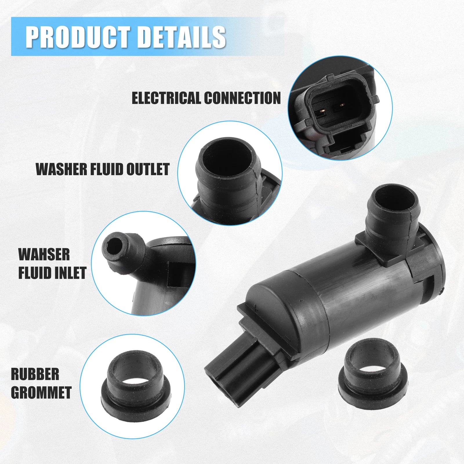 Windshield Washer Pump for Ford Escort, Escape (1997–2007)