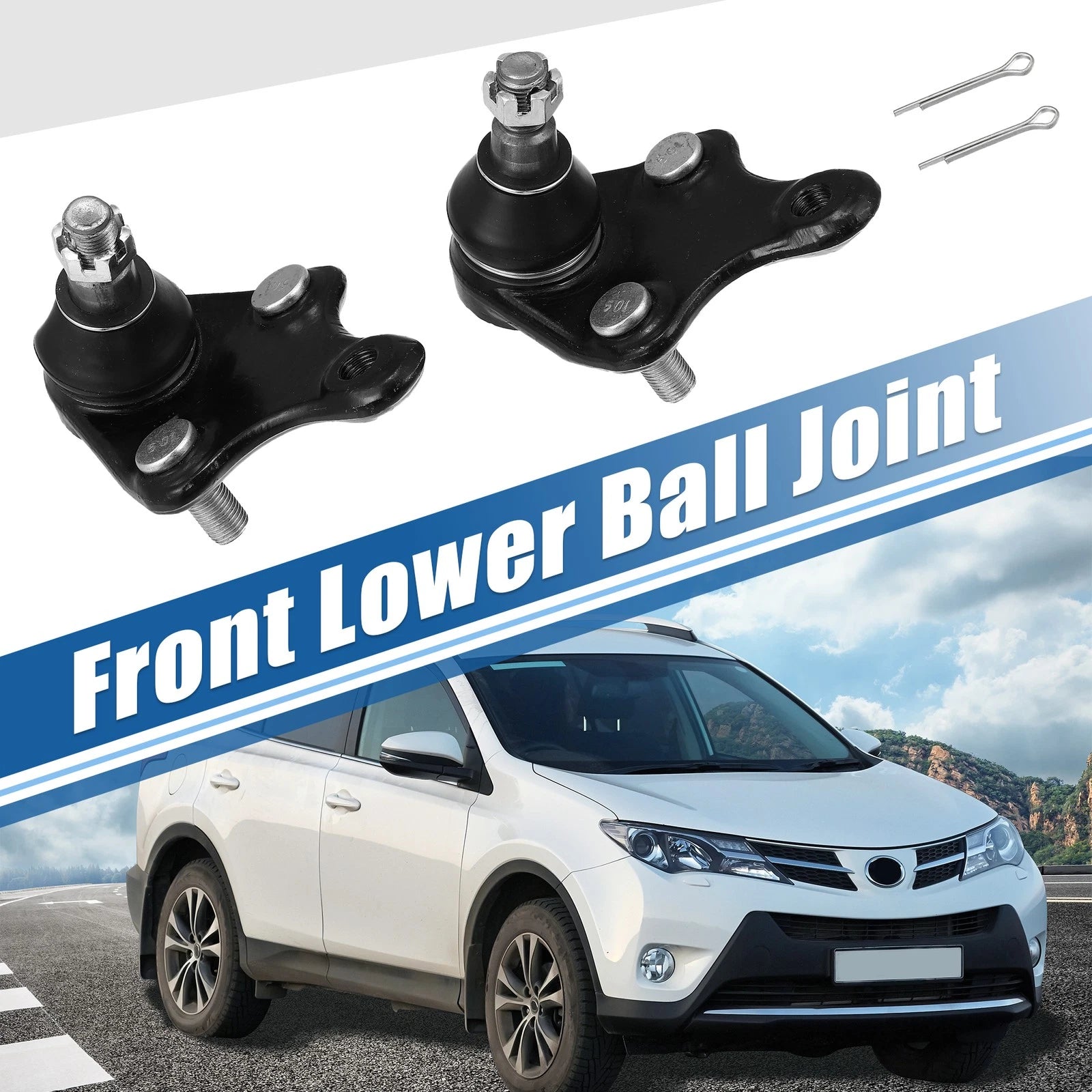 2 Pcs Outer Lower Ball Joint Front Left Right for Toyota RAV4 (2006–2018)