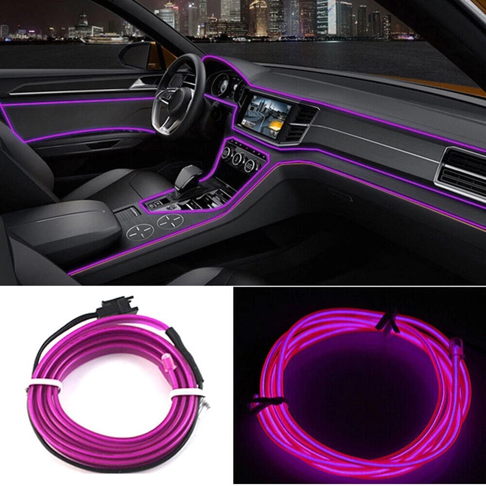 2M Purple LED Interior Atmosphere Strip Light for Auto Car