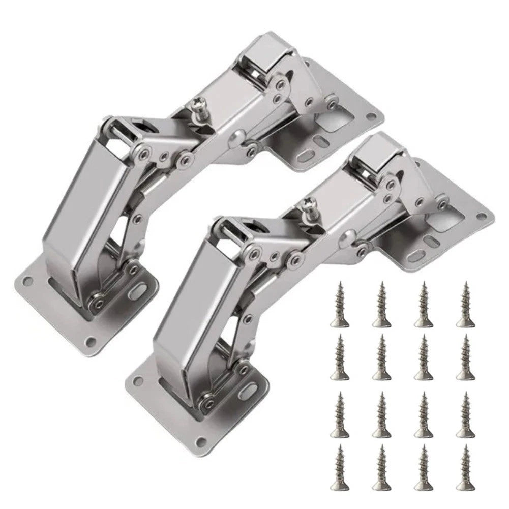 Set of 2 Heavy Duty Adjustable Concealed Hinges 175 Degree for Cabinet Doors