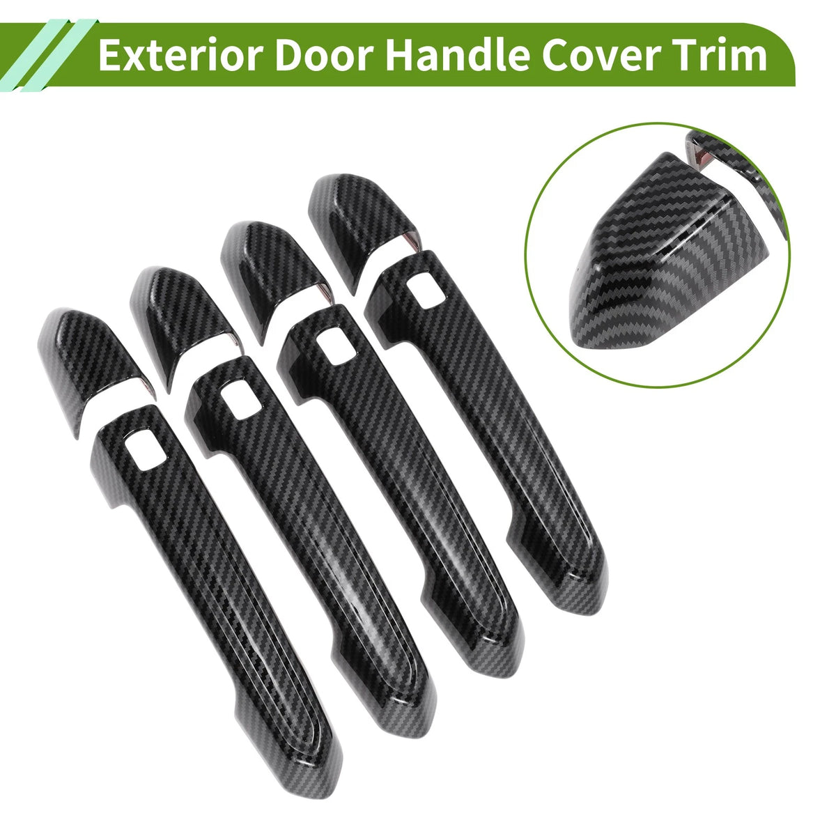 Set of 2 Exterior Door Handle Cover Trim for Cadillac XT4 (2013–2021)