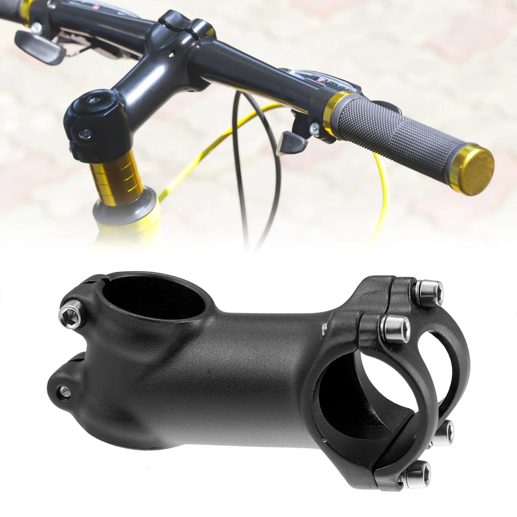 17 Degree Adjustable Bike Stem Short Handlebar Aluminum for 31.8mm (Black)