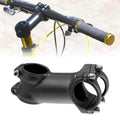 17 Degree Adjustable Bike Stem Short Handlebar Aluminum for 31.8mm (Black)