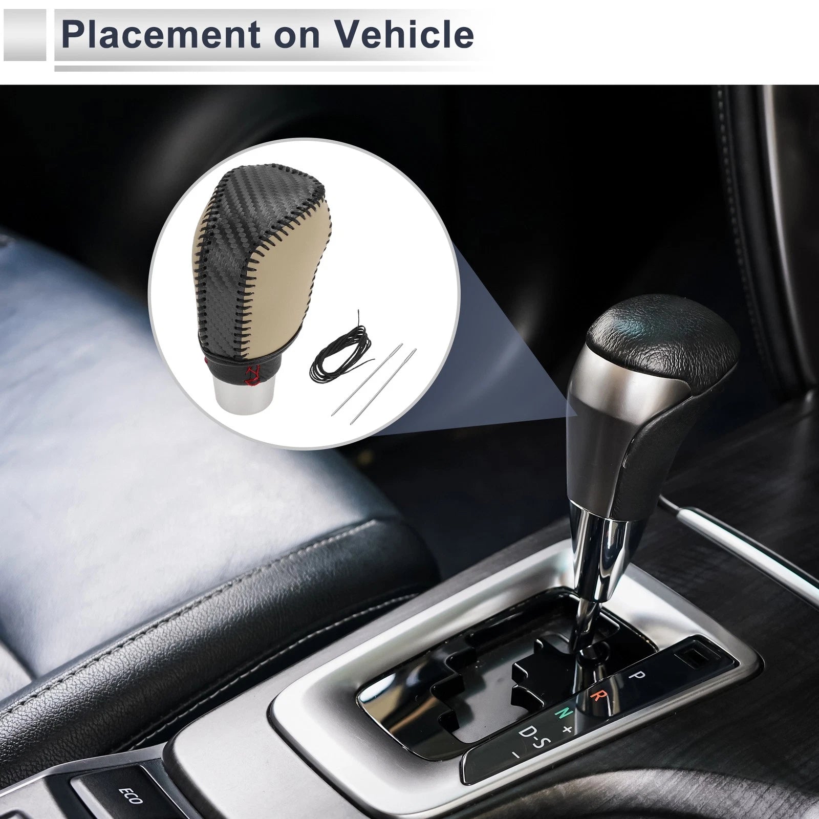 Gear Shift Knob Cover Replacement for Toyota Avalon (2019–2022) Black