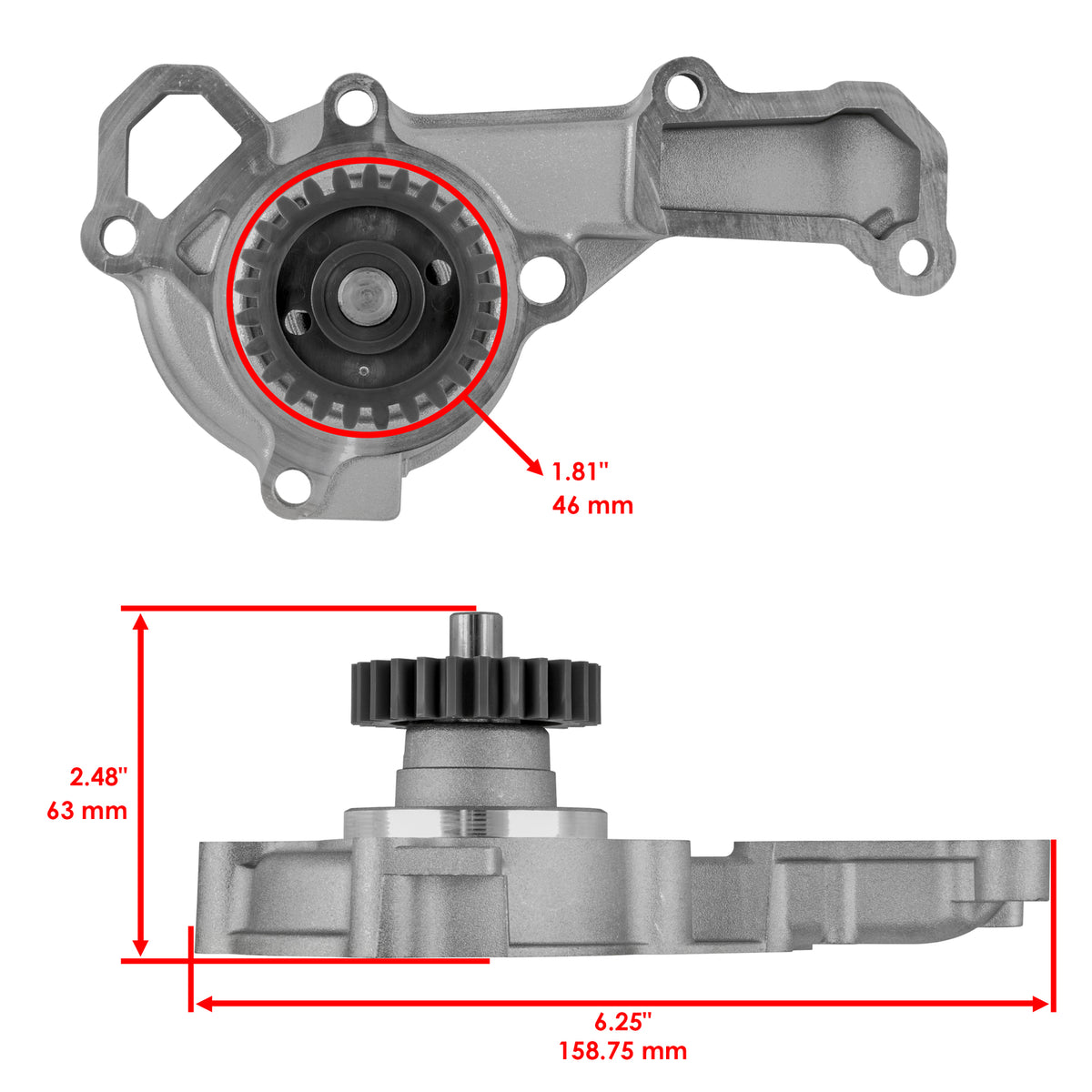 Water Pump Replacement for John Deere Gator HPX 620i 625i (2016–2020)