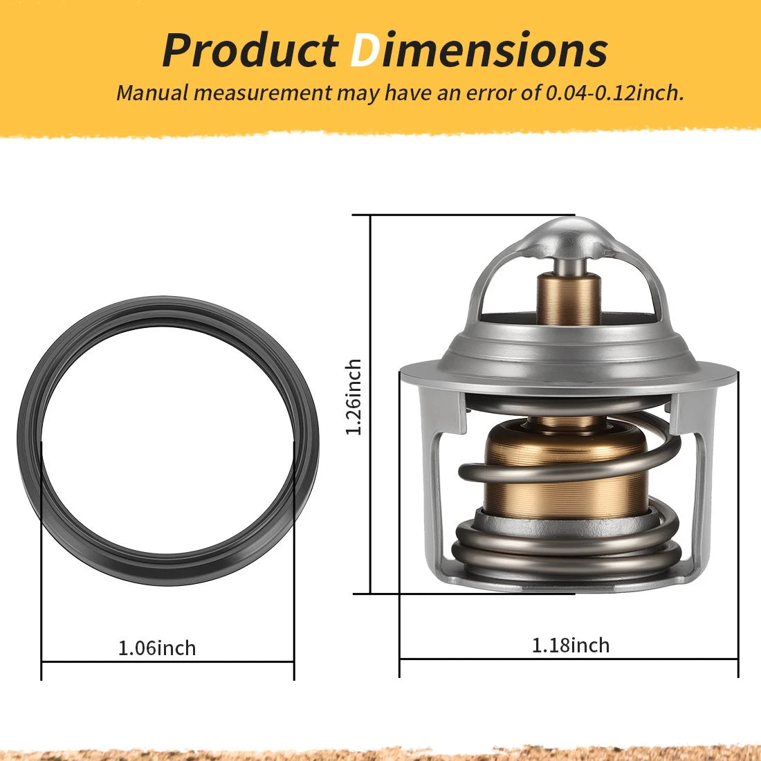 Thermostat w/ O-Ring for Arctic Cat Alterra 500 550 650 700 (2014–2021) 3413-012 0808-078
