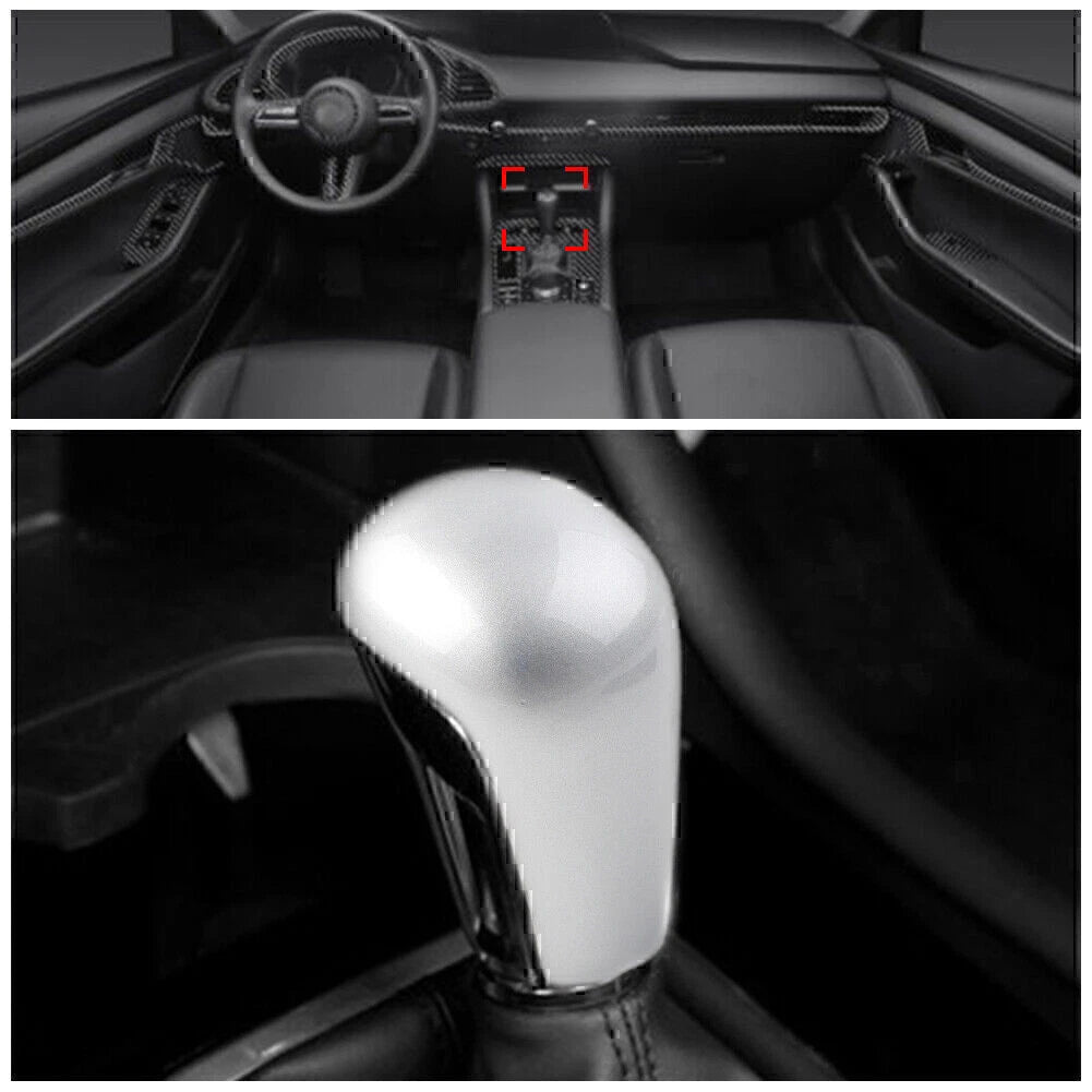 Silver Console Gear Shift Knob Cover Trim for Mazda 3 Axela (2020–2021) GZ
