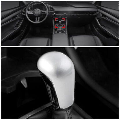Silver Console Gear Shift Knob Cover Trim for Mazda 3 Axela (2020–2021) GZ