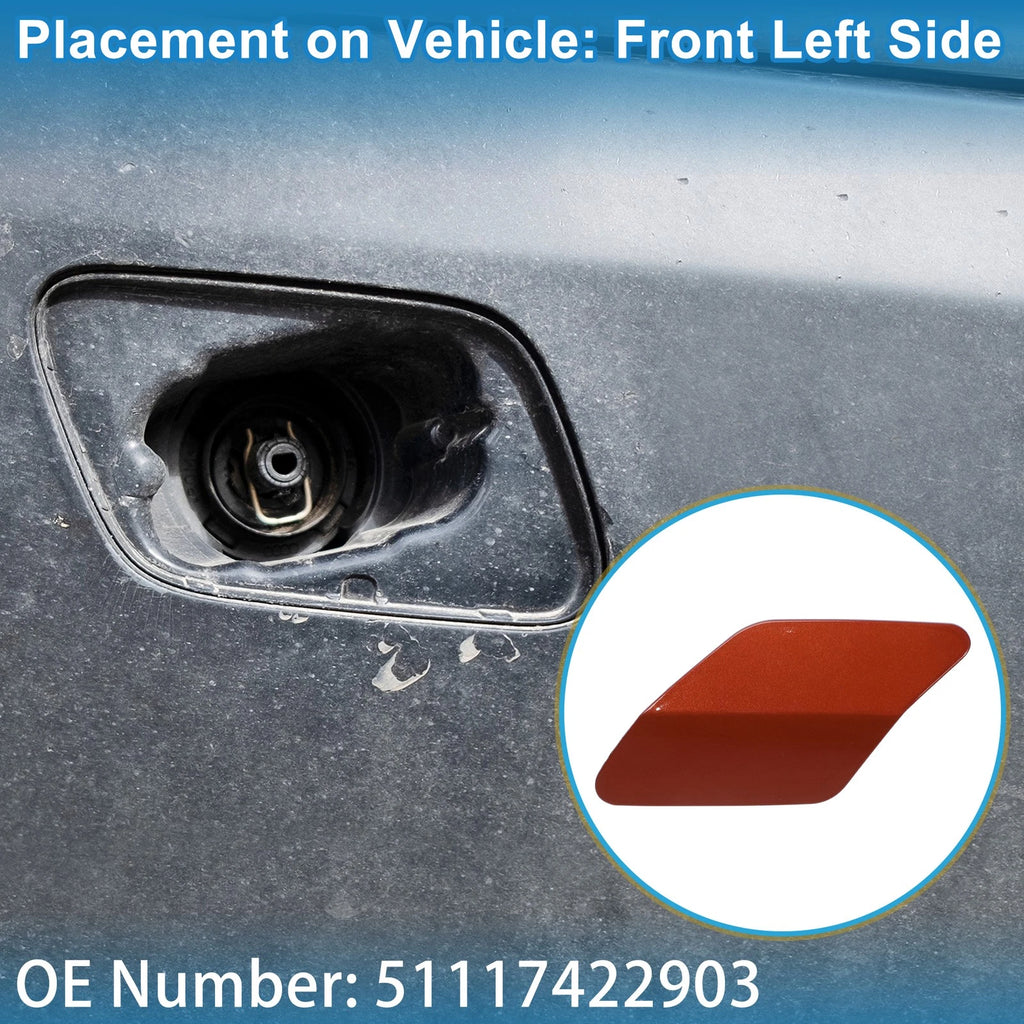 Washer Nozzle Cover Front Left Replacement for BMW X6 (2015–2019)