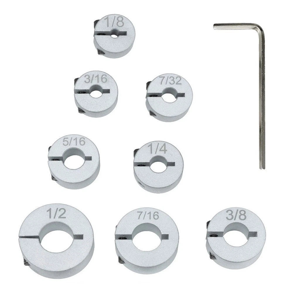 Metal Split Rings Depth Stop Collar Set of 8 for Drilling