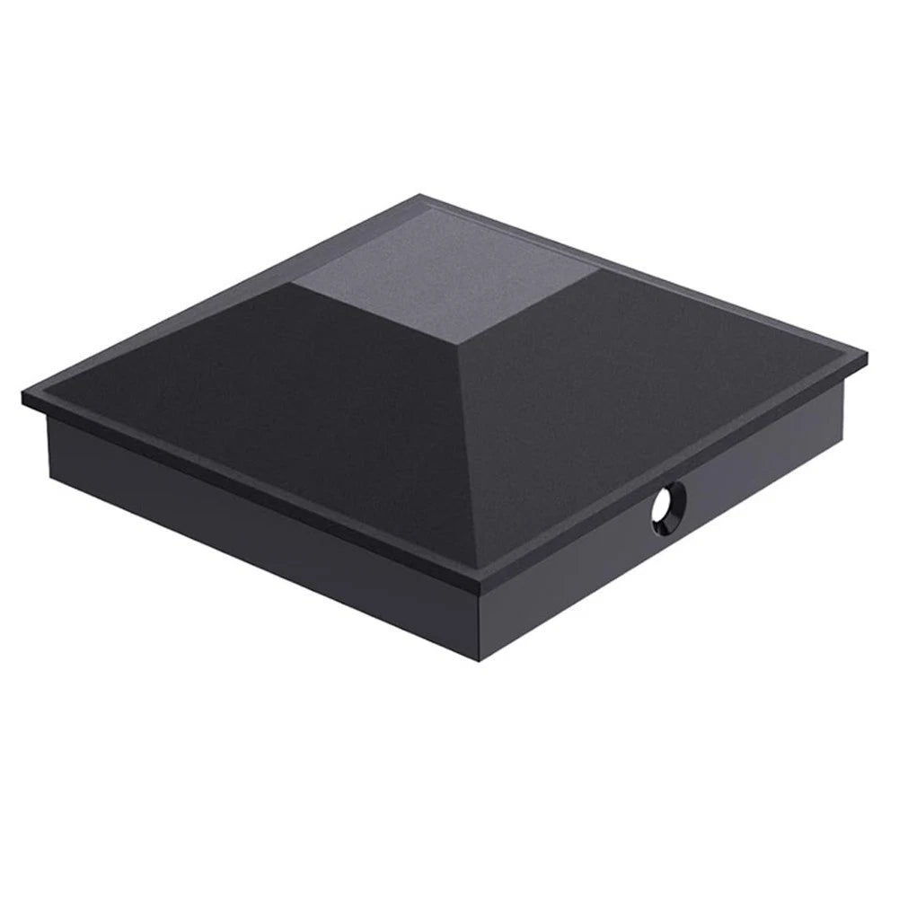 5 Inch Fence Post Covers for Garden Deck and Outdoor Posts (Black)
