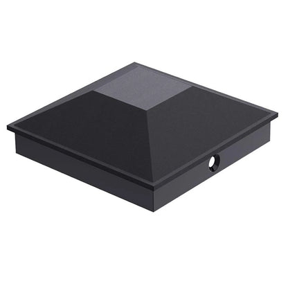 5 Inch Fence Post Covers for Garden Deck and Outdoor Posts (Black)