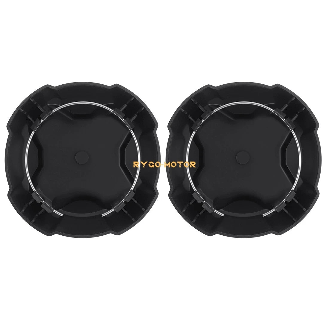 2pcs Matte Black Rim Caps for Polaris Ranger 570 Crew (2022–2025) #1524066-458