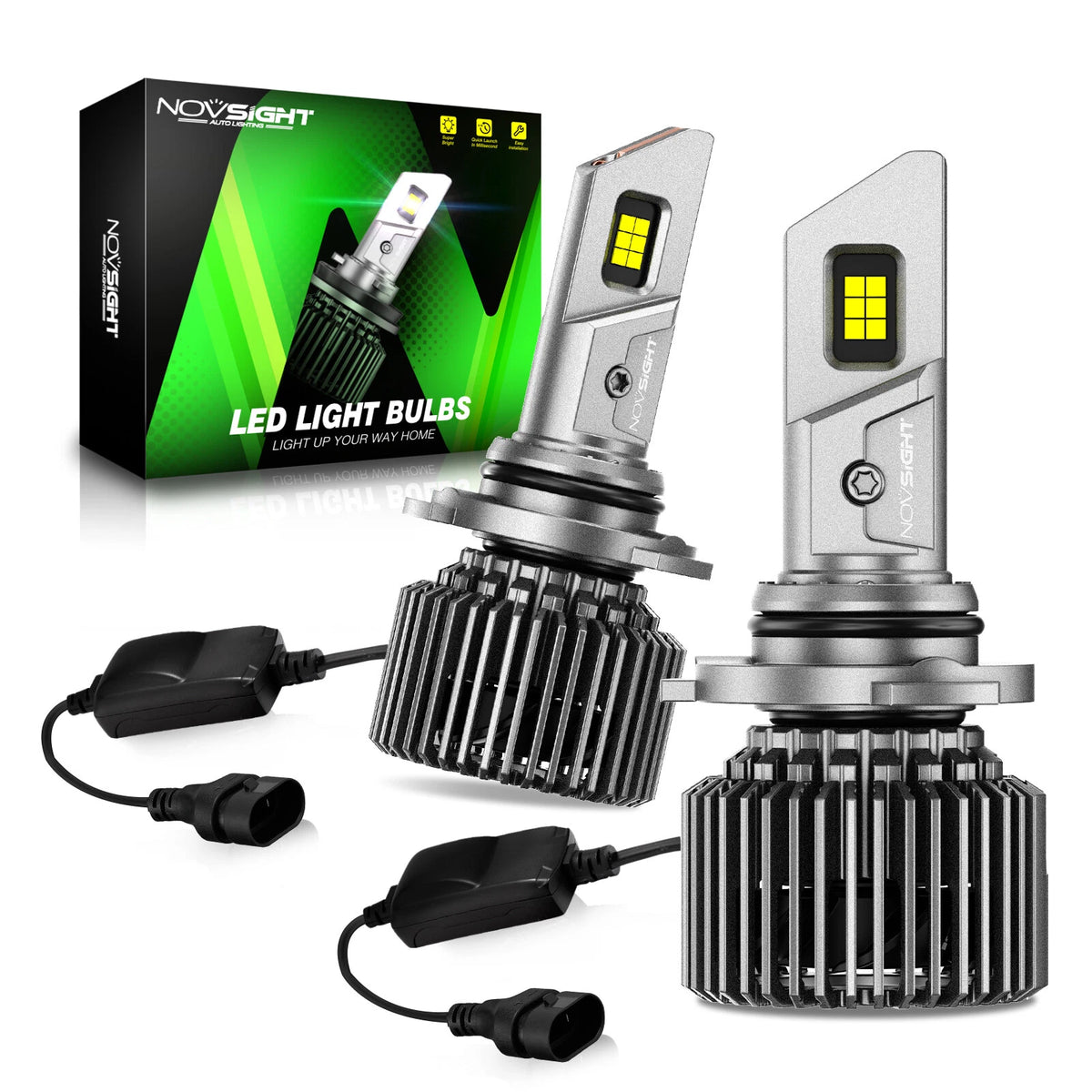 2X 9005 HB3 LED Headlight Bulbs for 6500K White