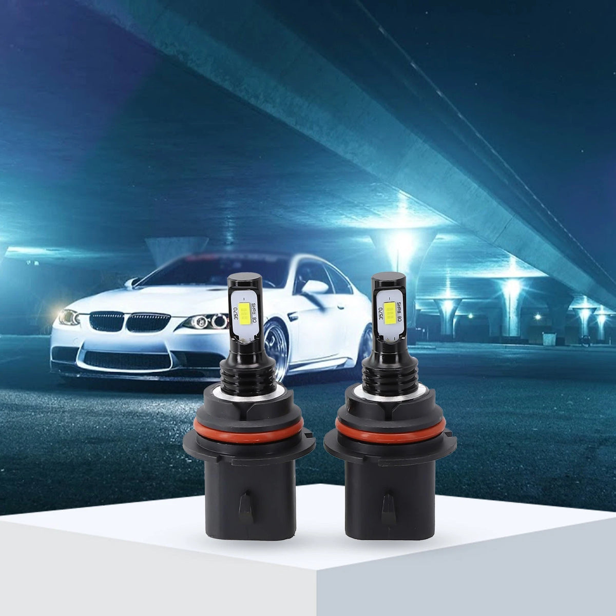 2X LED Car Headlights for Low Beam (50000hrs, 6000K)