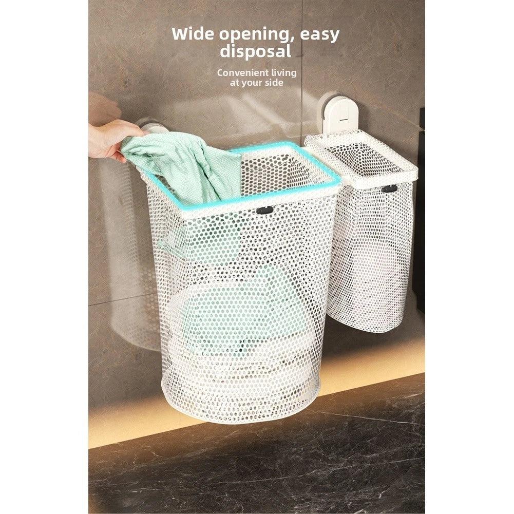 Large Capacity Wall Mounted Laundry Organizer with Strong Suction Cups