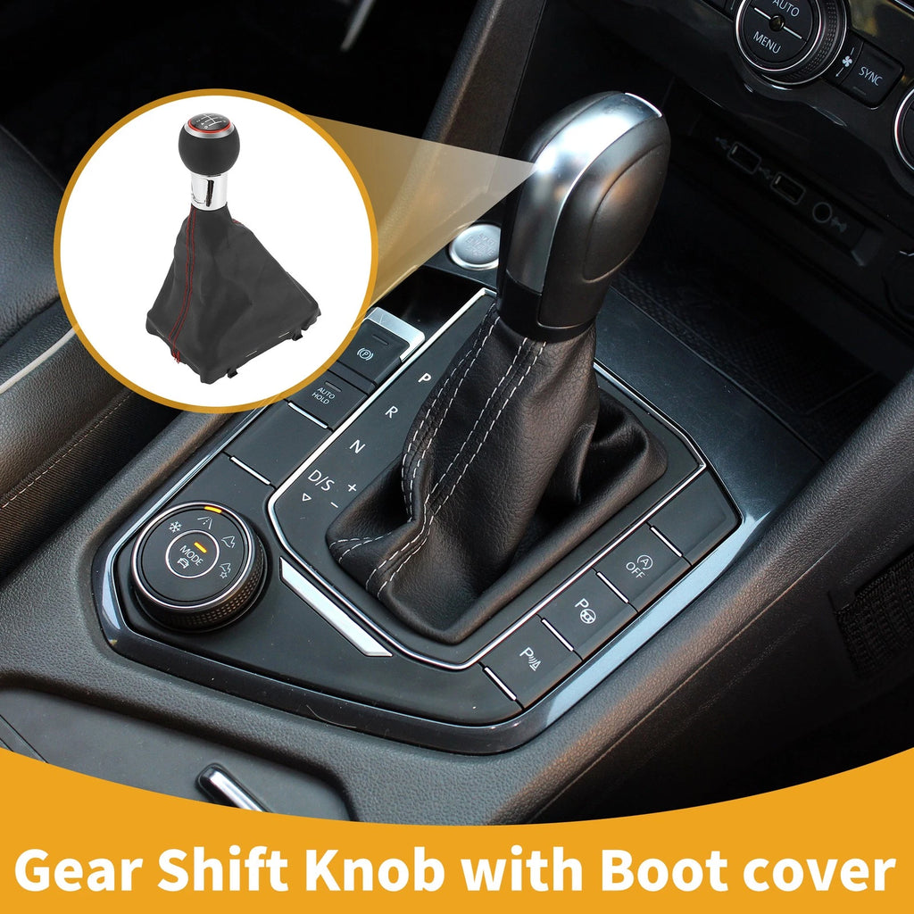 6 Speed Manual Shift Knob with Boot Cover for Audi A3 (2010–2020)