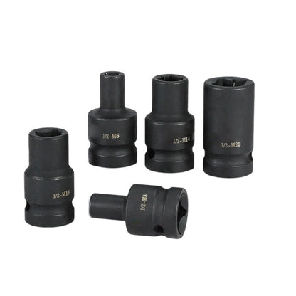 10PCS Square Tap Socket Kit for Electric Wrench M6-M24