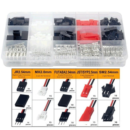 RC Cable Pack 140PCS for Fixed Wing Model Aircraft (JST MX2.0, SM 2.54mm)
