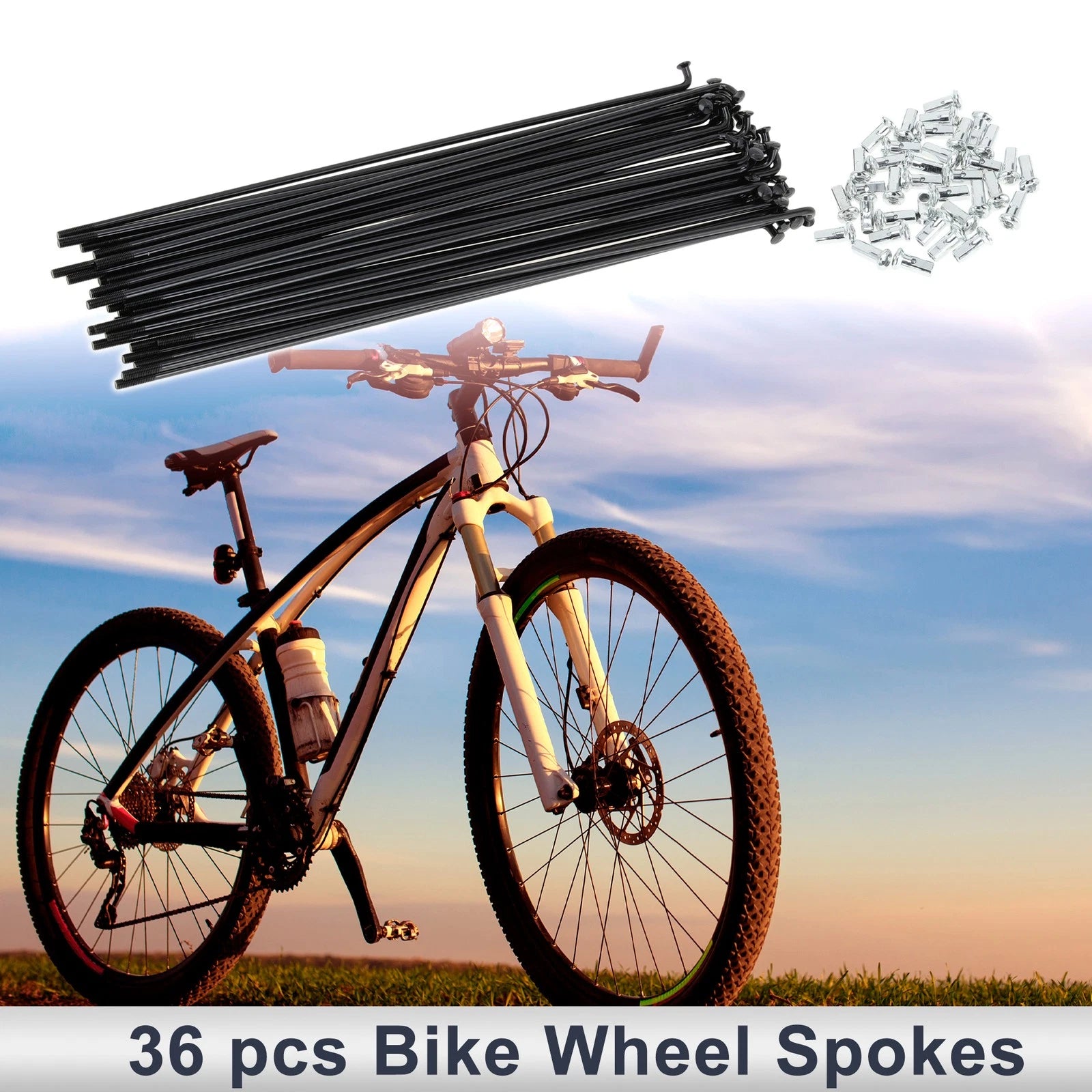 Bicycle Spokes Nipple Set 203mm Carbon Steel Universal for Universal (2000–2020)