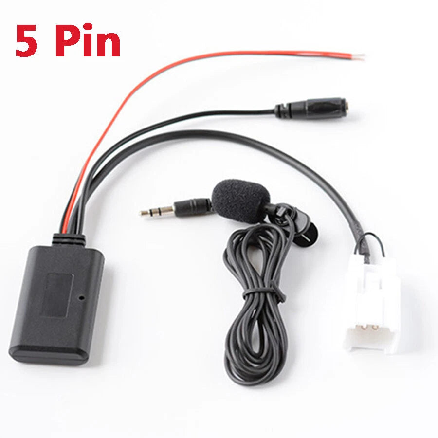 Car 5 Pin Wireless Bluetooth Au-in Receiver Cable Adapter For Ford BaBf Falcon