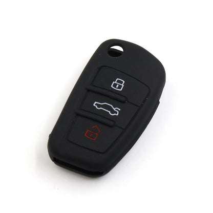 Silicone Remote Key Fob Cover Case for Audi A1 A3 A4 A6 Q3 Q5 Q7 (2009–2023)