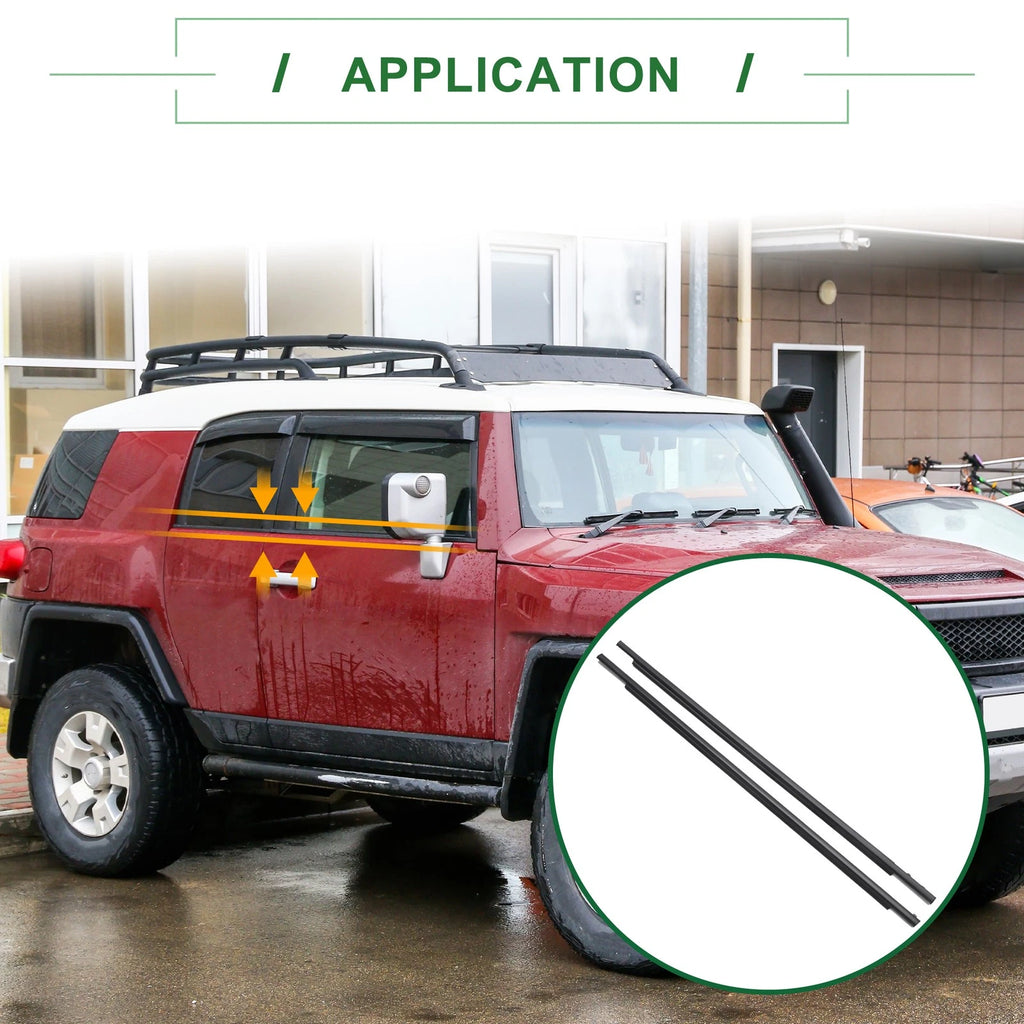 2PCS Front Left Right Window Weatherstrip Seal Replacement for Toyota FJ (2007–2016)
