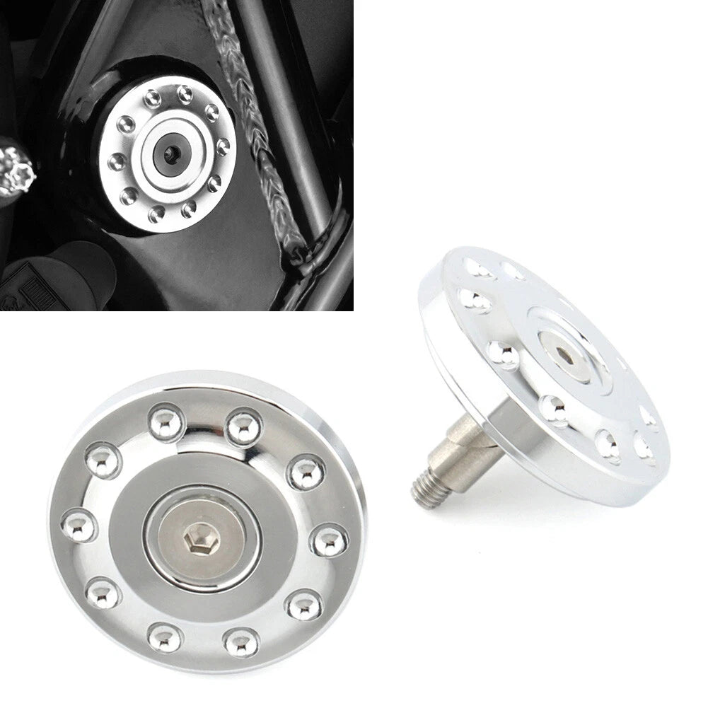 Chrome Frame Hole Cap Plug for Street Twin Scrambler 1200 Bobber T120 (2016–2024)