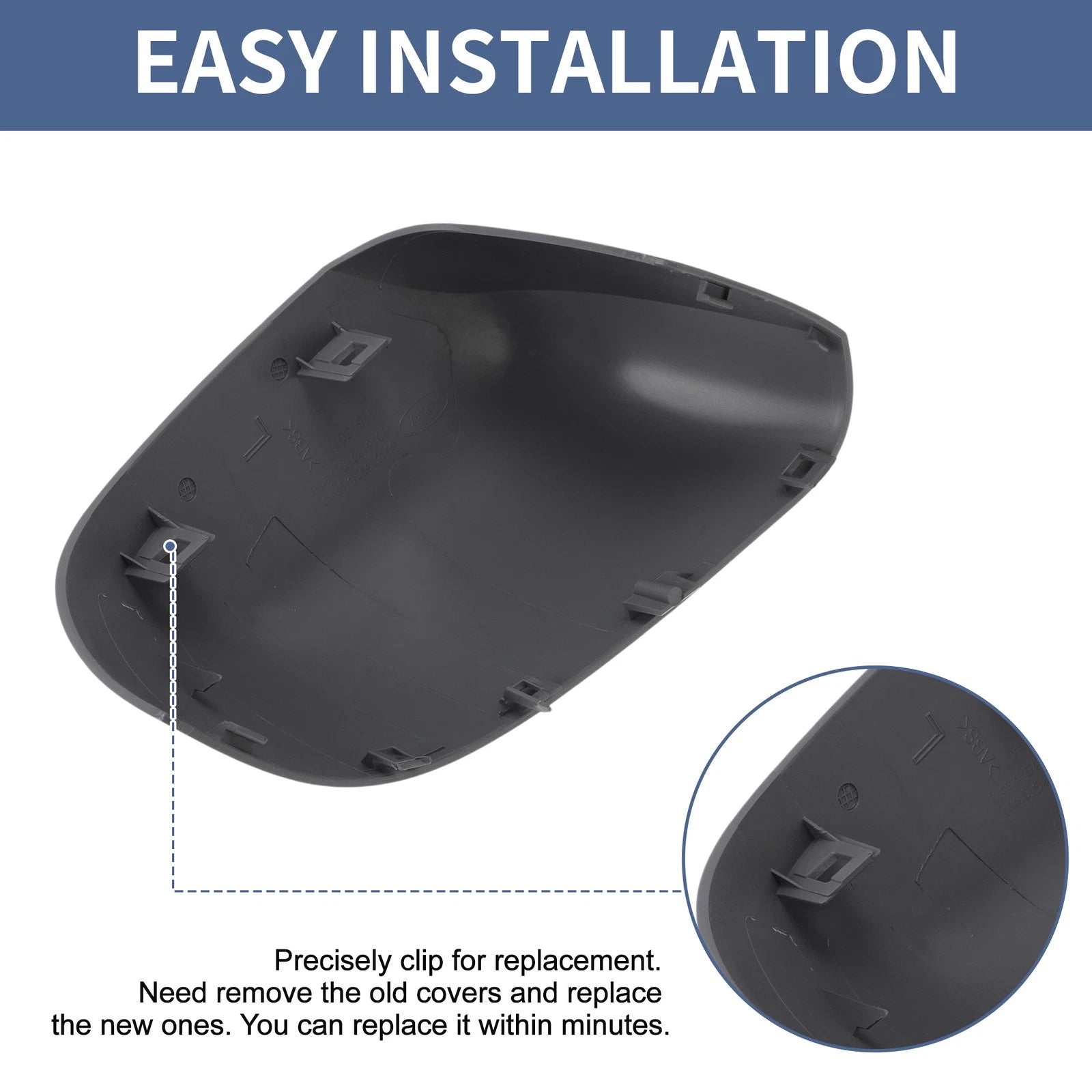Left Passenger Side Mirror Cover Cap for Dacia Duster (2010–2023)