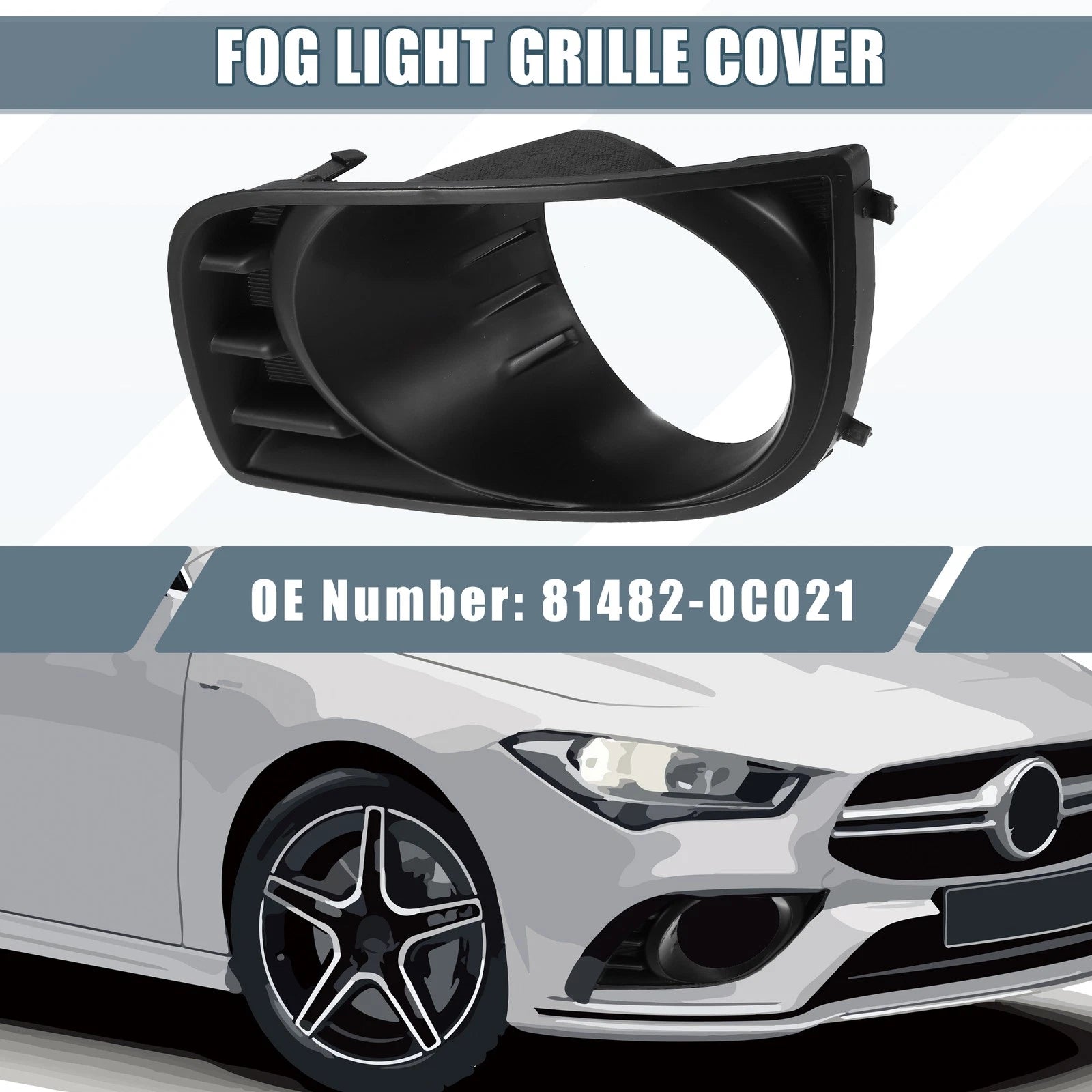 Front Left Fog Light Grille Cover for Toyota Sequoia (2008–2016)