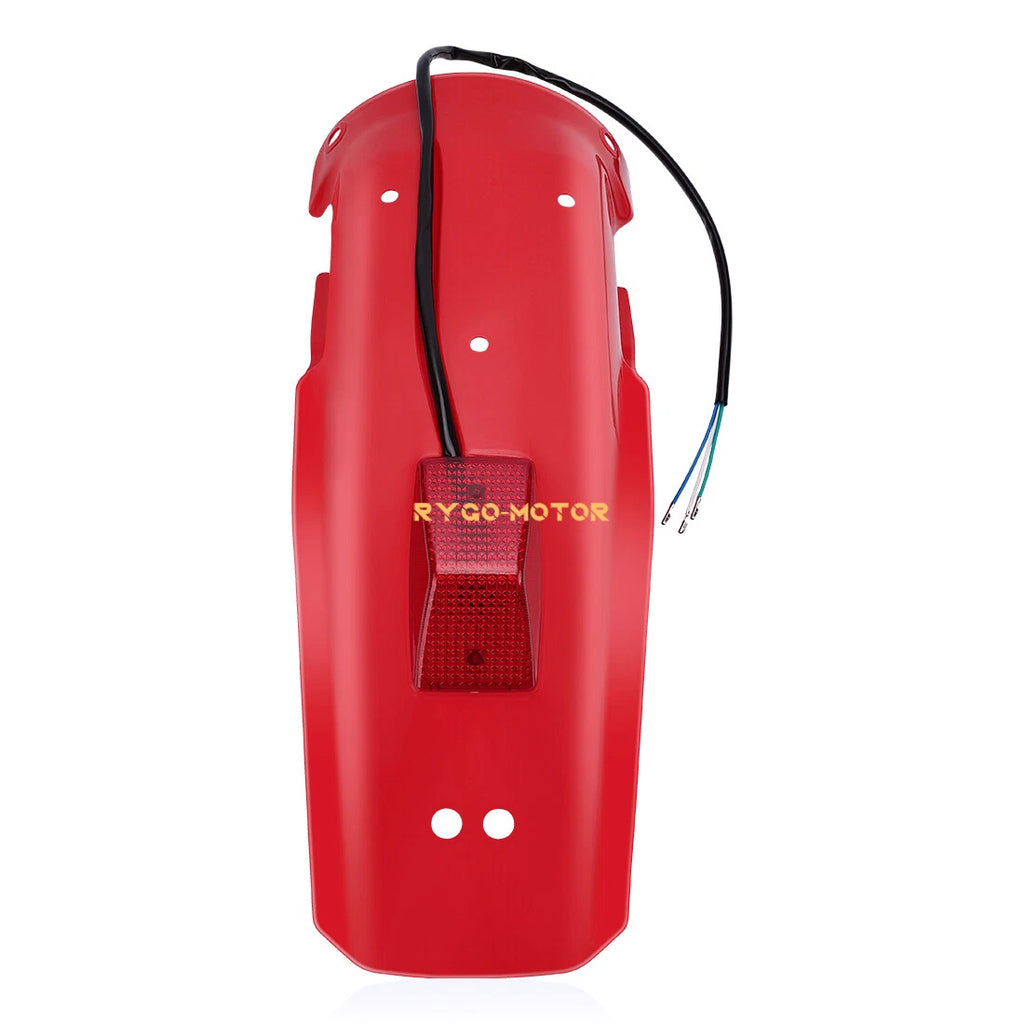 Red Rear Fender Guard with Taillight for Honda XR250R (1986–1995) / XR600R (1985–2000)