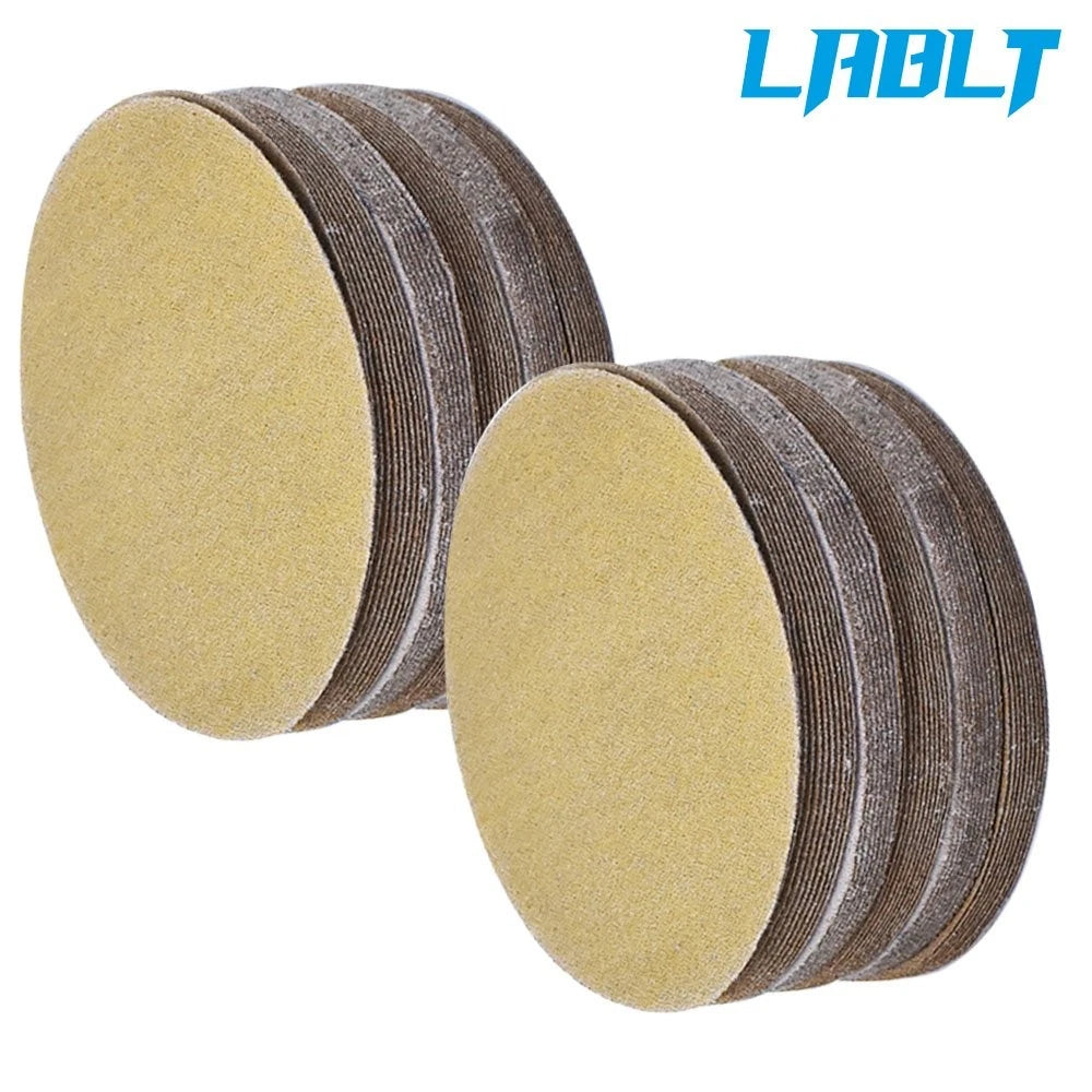 100 Pcs 5" 240 Grit Hook Loop Sanding Discs NO-Hole
