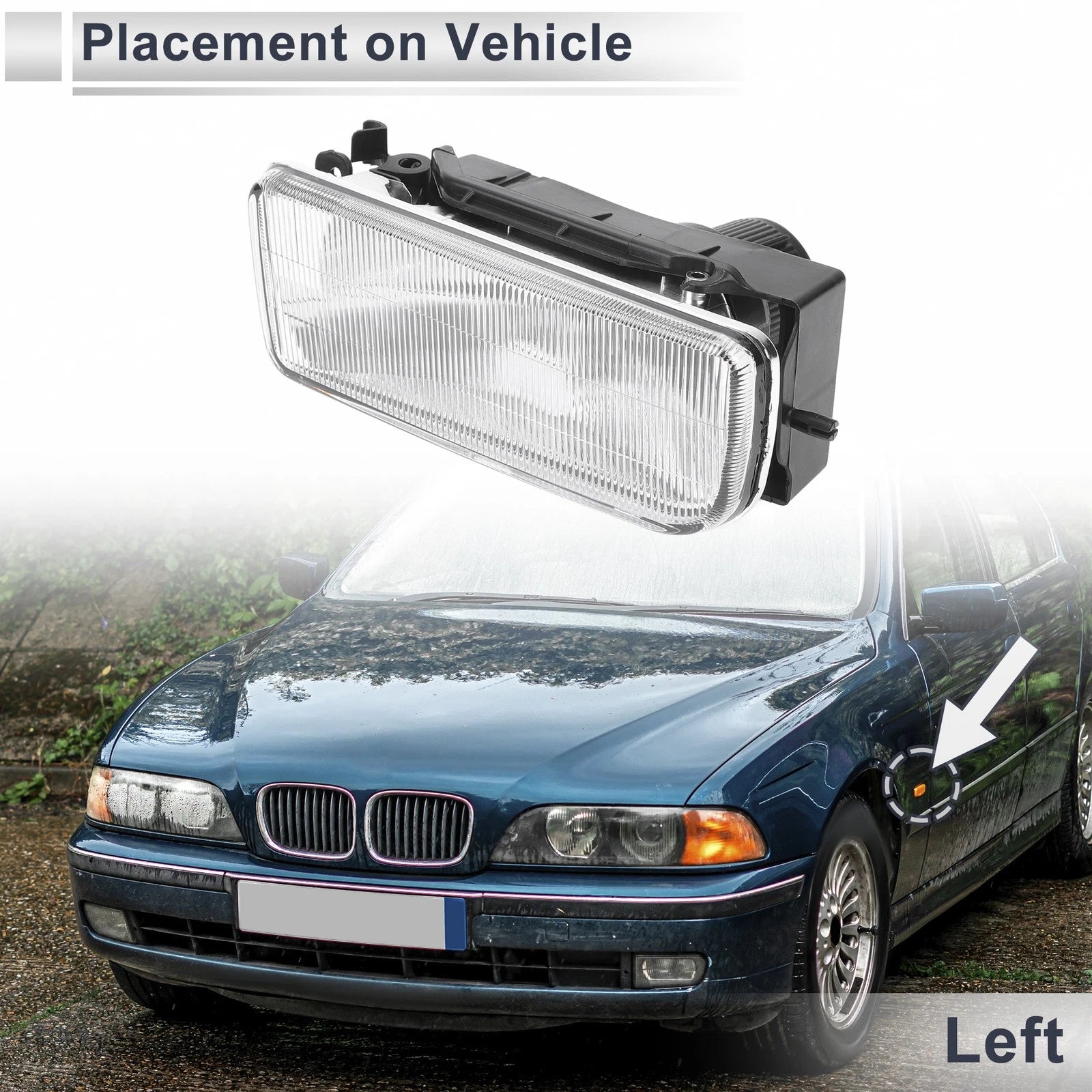 Left Front Bumper Side Marker Light Cover for BMW 3 Series (2013–2019)