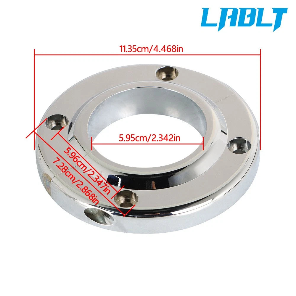 Steering Column Floor Mount for Universal 2in Columns (Chrome)