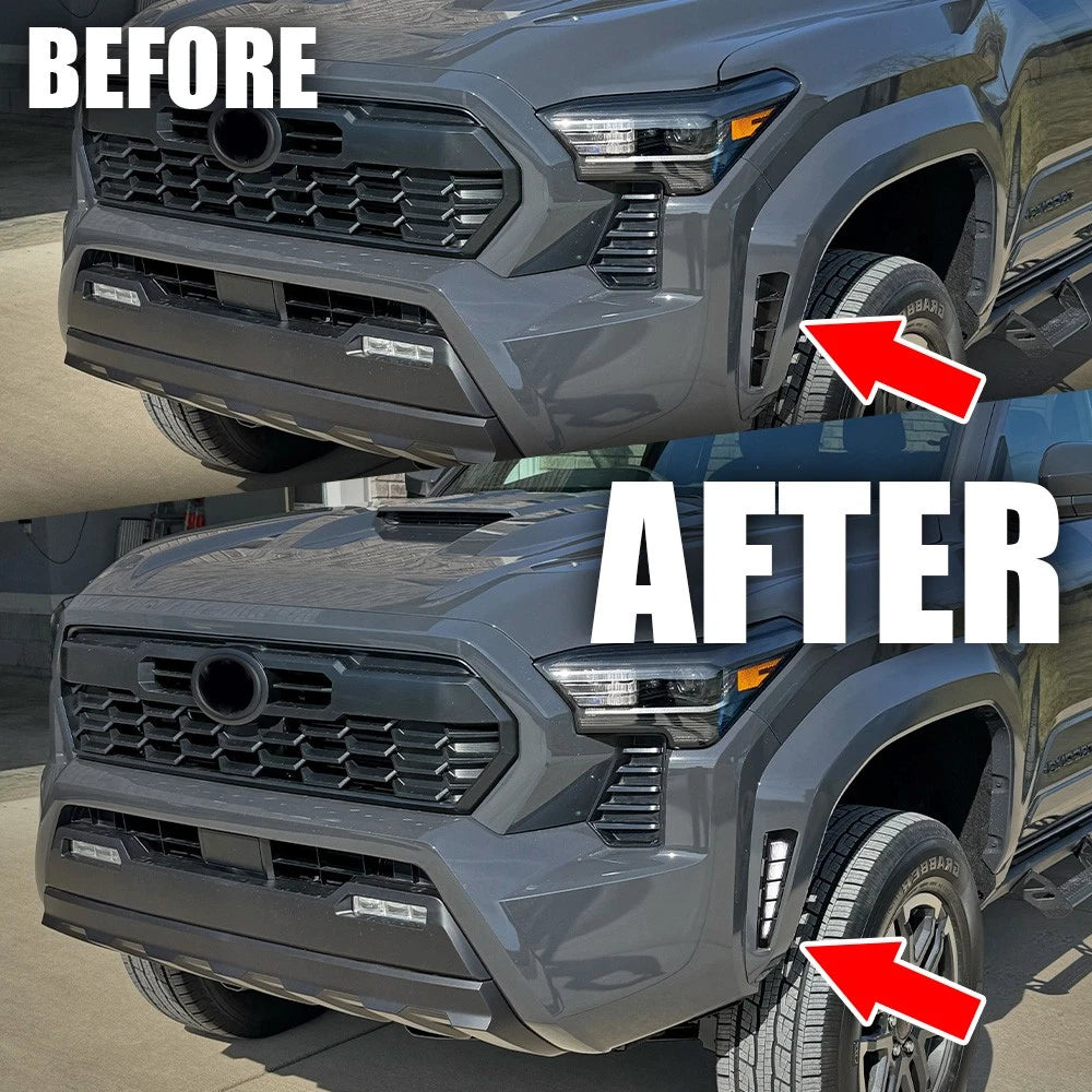 LED DRL Daytime Running Light Wheel Arch Air Duct for Toyota Tacoma (2024–2024)