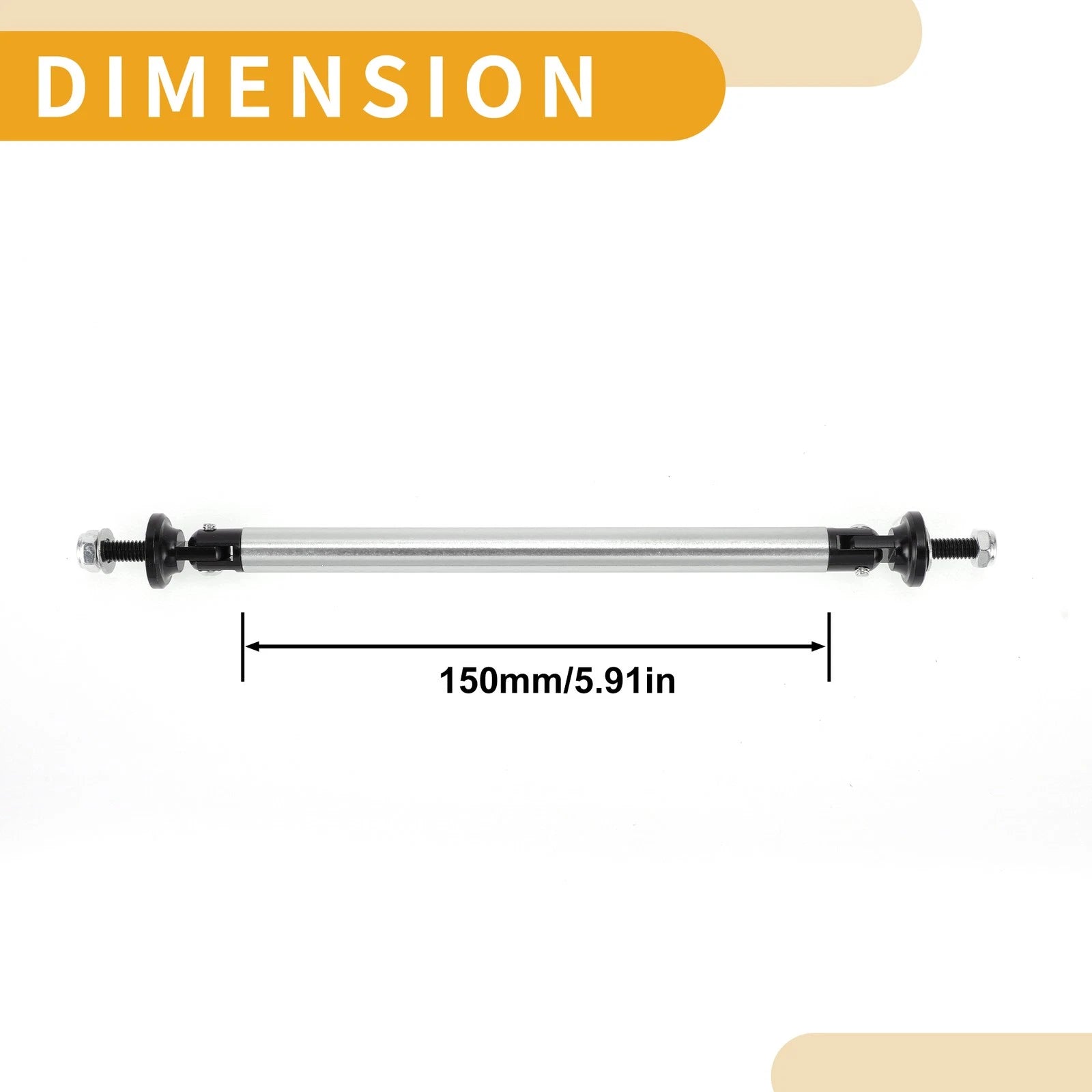 2X Adjustable Front Bumper Lip Splitter Strut for Universal Fit (150mm)