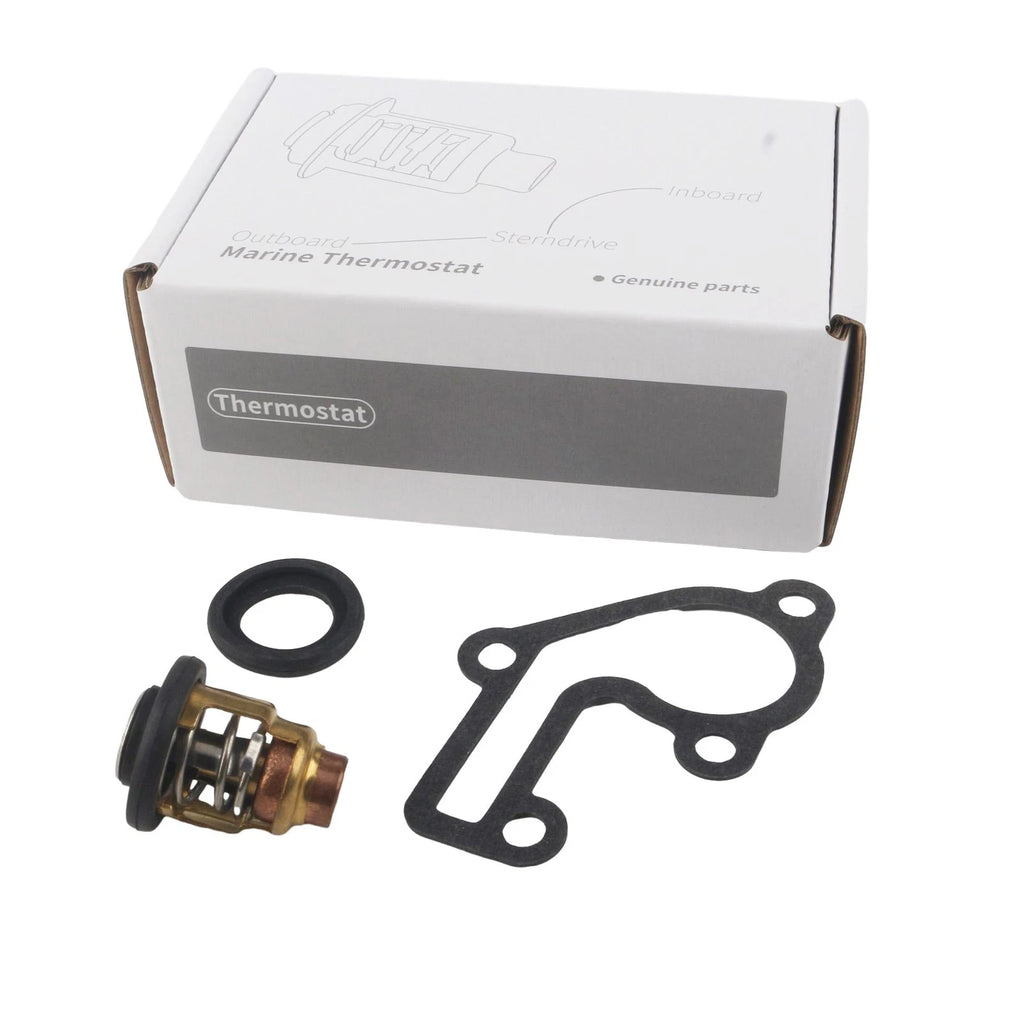 Thermostat with Gasket Kit for Yamaha Outboard 9.9 15 HP (2 Stroke) (6E5-12411-10)