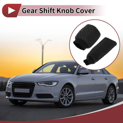 Gear Knob Protector & Handbrake Cover for Universal Cars (Black)