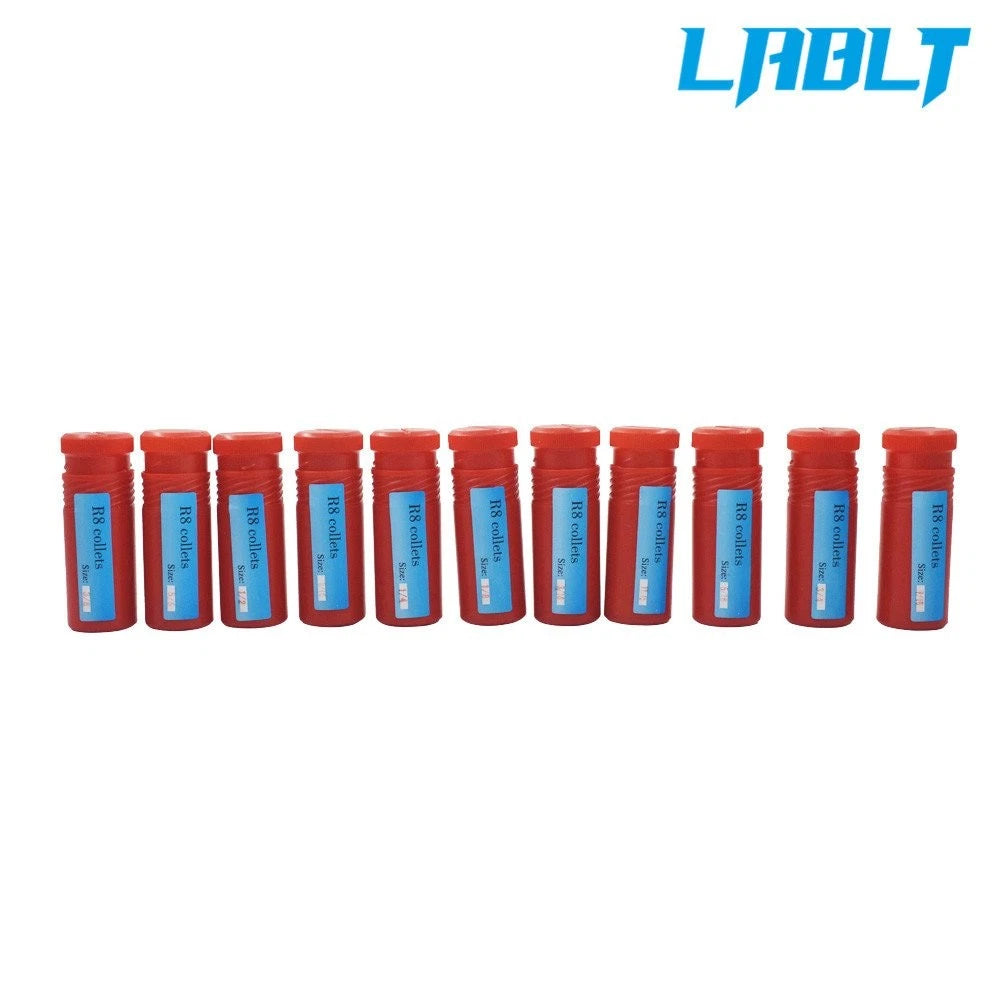 Set of 11 R8 Collets 1/8" to 3/4" for CNC Machines