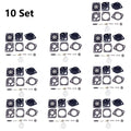 10x Carburetor Repair Kit for Poulan Ryobi Homelite Zama C1U-W19 RB-117