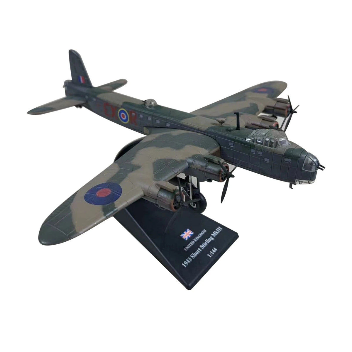 1/144 Diecast Alloy WWII Short Sterling MK.III Bomber Model Display