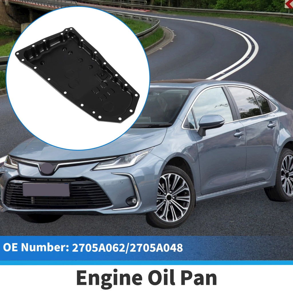1 Pc Engine Oil Pan No.2705A062 for Lancer (2016–2017) L4 2.0L Iron Black