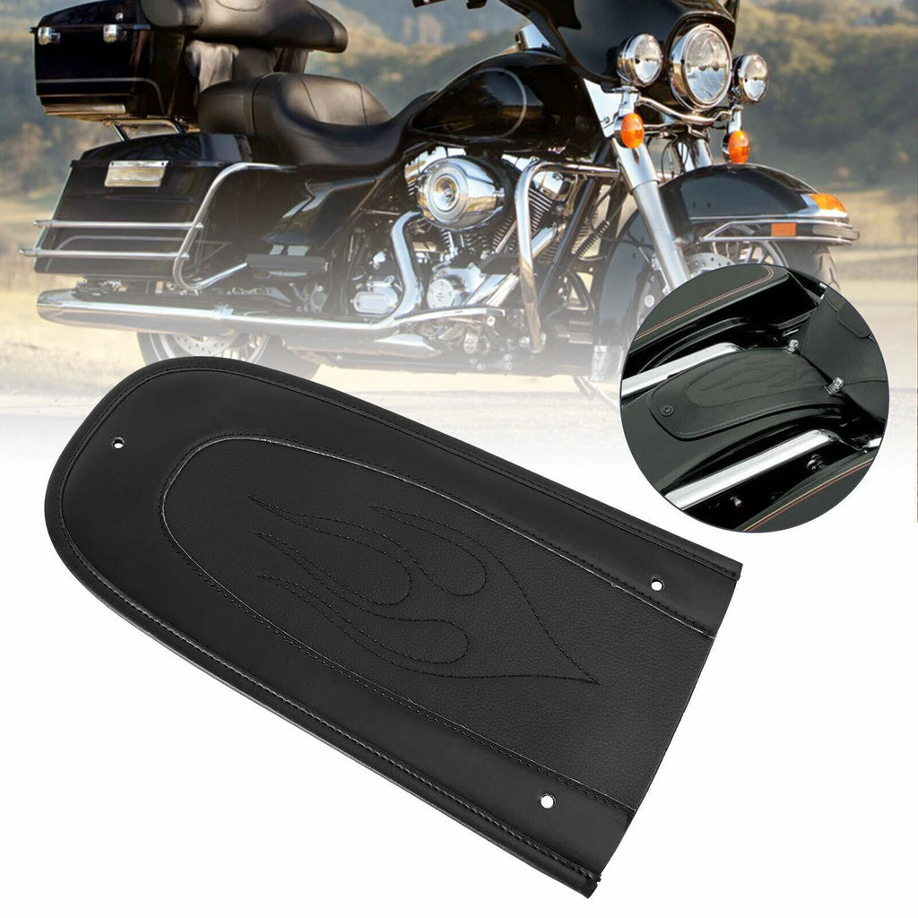 Flame Stitch PU Leather Rear Fender Bib Solo Seat for Harley Touring (2014–2023)