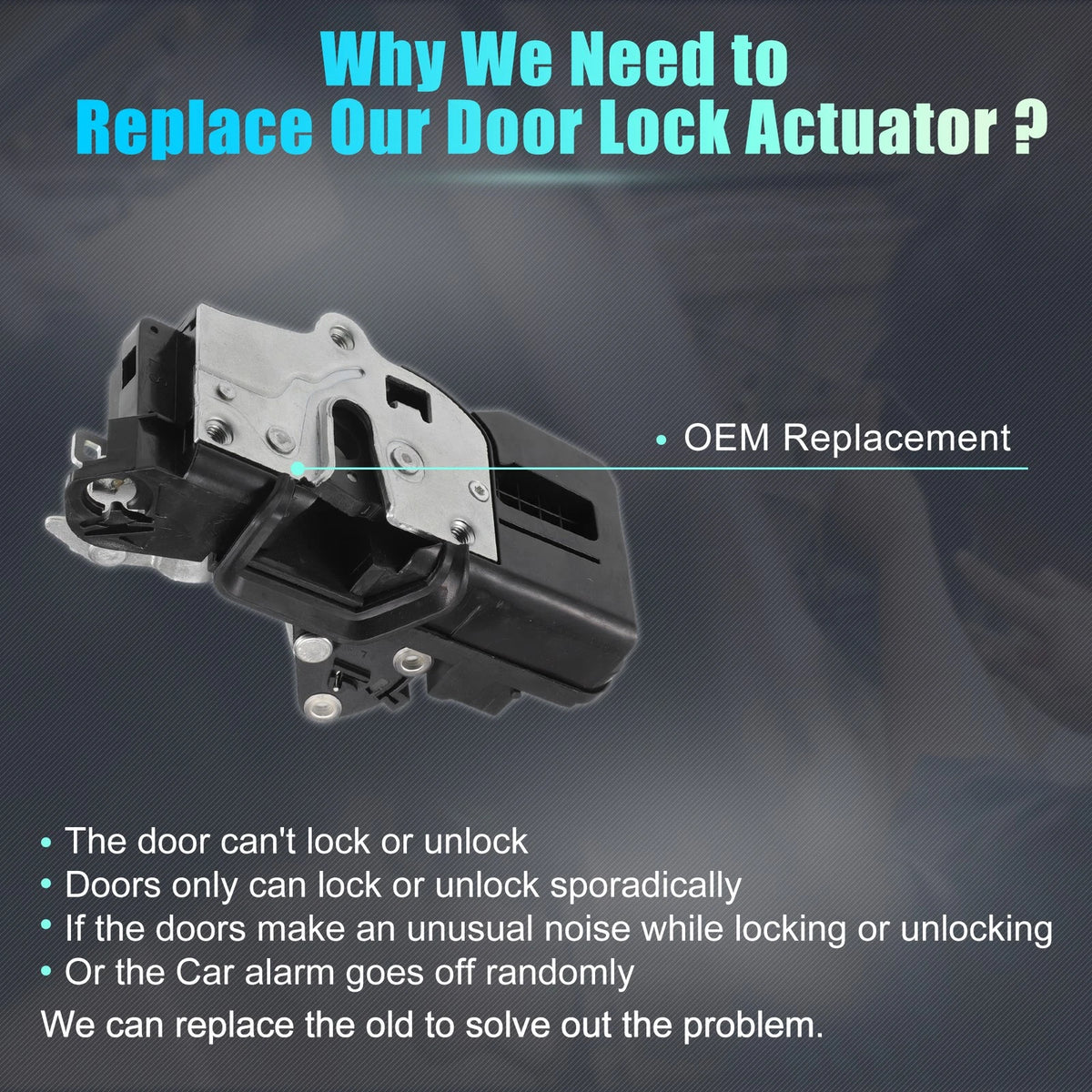 Liftgate Door Lock Actuator Motor Replacement for Chevrolet Equinox (2005–2006)