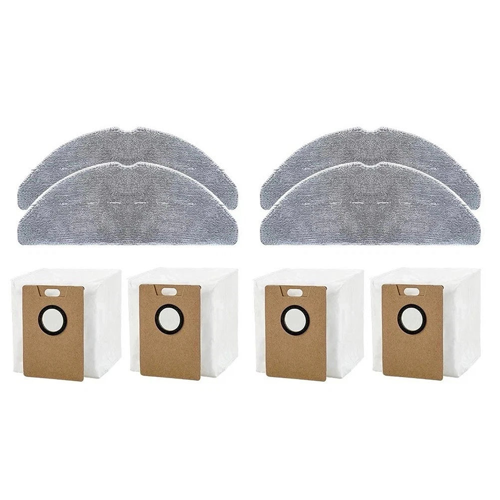 Set of 4 Replacement Dust Bags and Mop Cloths for Lubluelu B40 B40 Plus