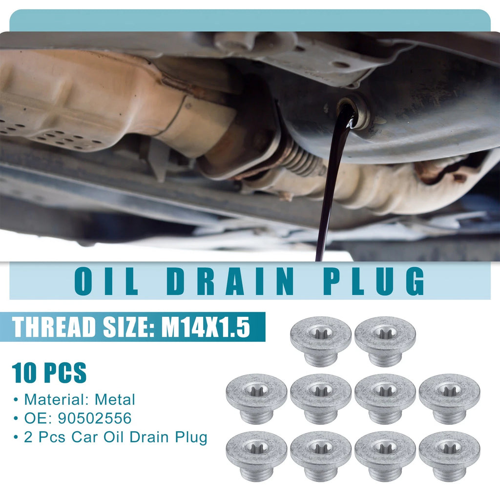 Oil Drain Plug Set Metal Replacement for Chevrolet Astra (2000–2008)