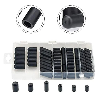 80 Piece Black Rubber Vacuum Dust Set for Carburetor Repair